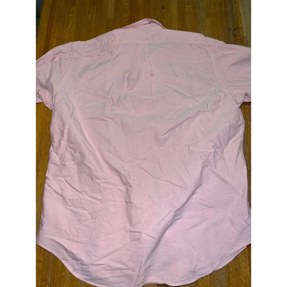 Polo Ralph Lauren Yarmouth Mens 16-35 Pink‎ Oxford Long Sleeve Cotton Pony Shirt